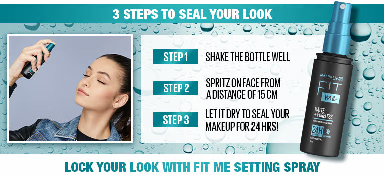 Maybelline New York Fit Me Matte + Poreless Setting Spray Transfer-proof 24HR Oil-control Formula
