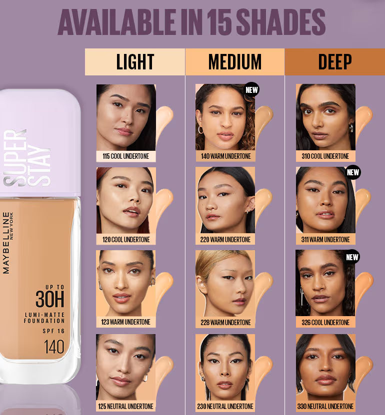Maybelline New York Super Stay Lumi Matte Liquid Foundation