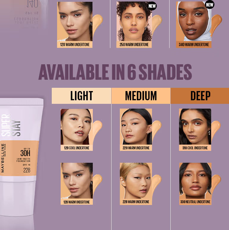 Maybelline New York Super Stay Lumi Matte Liquid Foundation