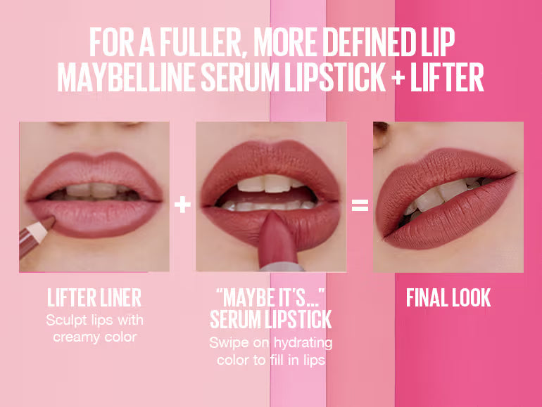 Maybelline Serum Matte Lipstick - 8Hr hydration, One-Swipe Bold Color