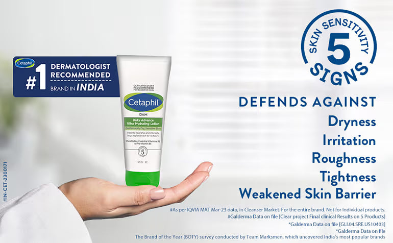 Cetaphil DAM Daily Advance Ultra Hydrating Lotion with Shea Butter & Niacinamide for Sensitive Skin
