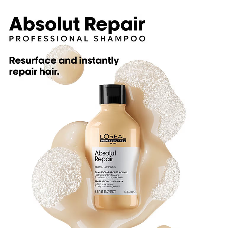 L'Oréal Professionnel Absolut Repair Shampoo For Dry and Damaged Hair With Protein & Omega-9