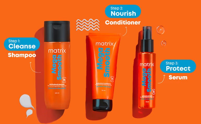 Matrix Mega Smooth Anti-Frizz Shampoo with Shea butter - 4-Days Frizz Control