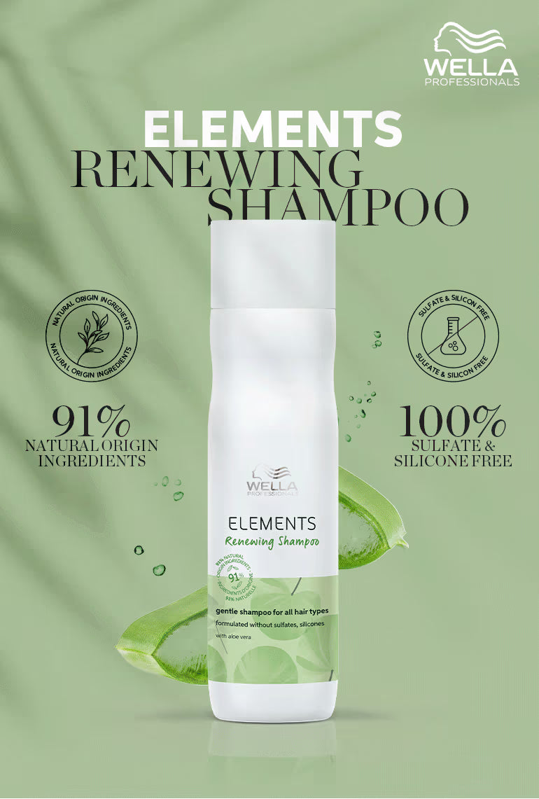 Wella Professionals Elements Renewing Sulphate Free Shampoo For Frizz-Free Hair