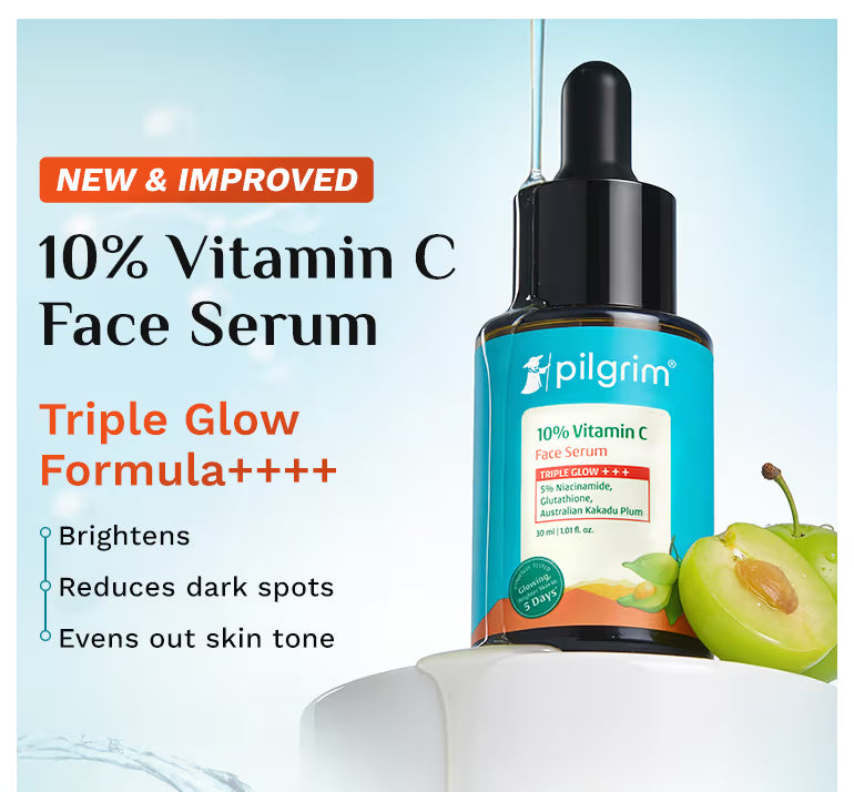 Pilgrim 10% Vitamin C Face Serum For Daily Brightness 5% Niacinamide