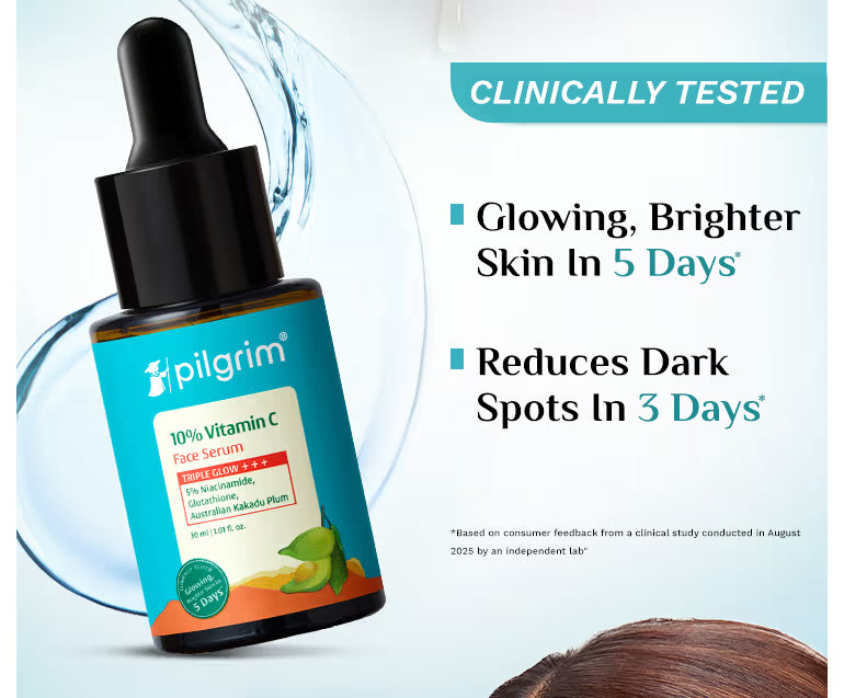 Pilgrim 10% Vitamin C Face Serum For Daily Brightness 5% Niacinamide