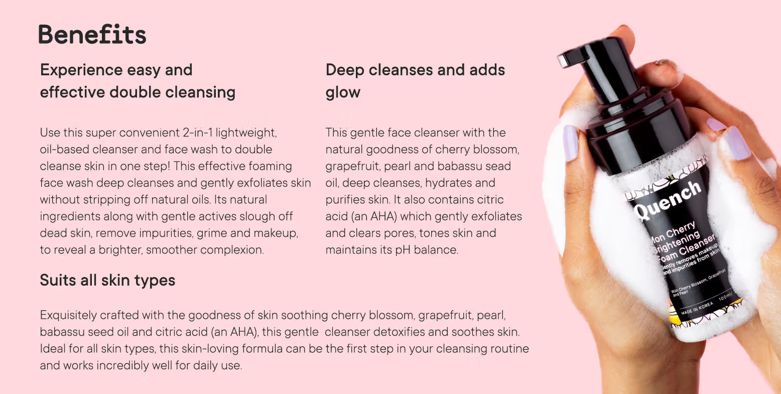 Quench Cherry Blossom Brightening Foam Cleanser