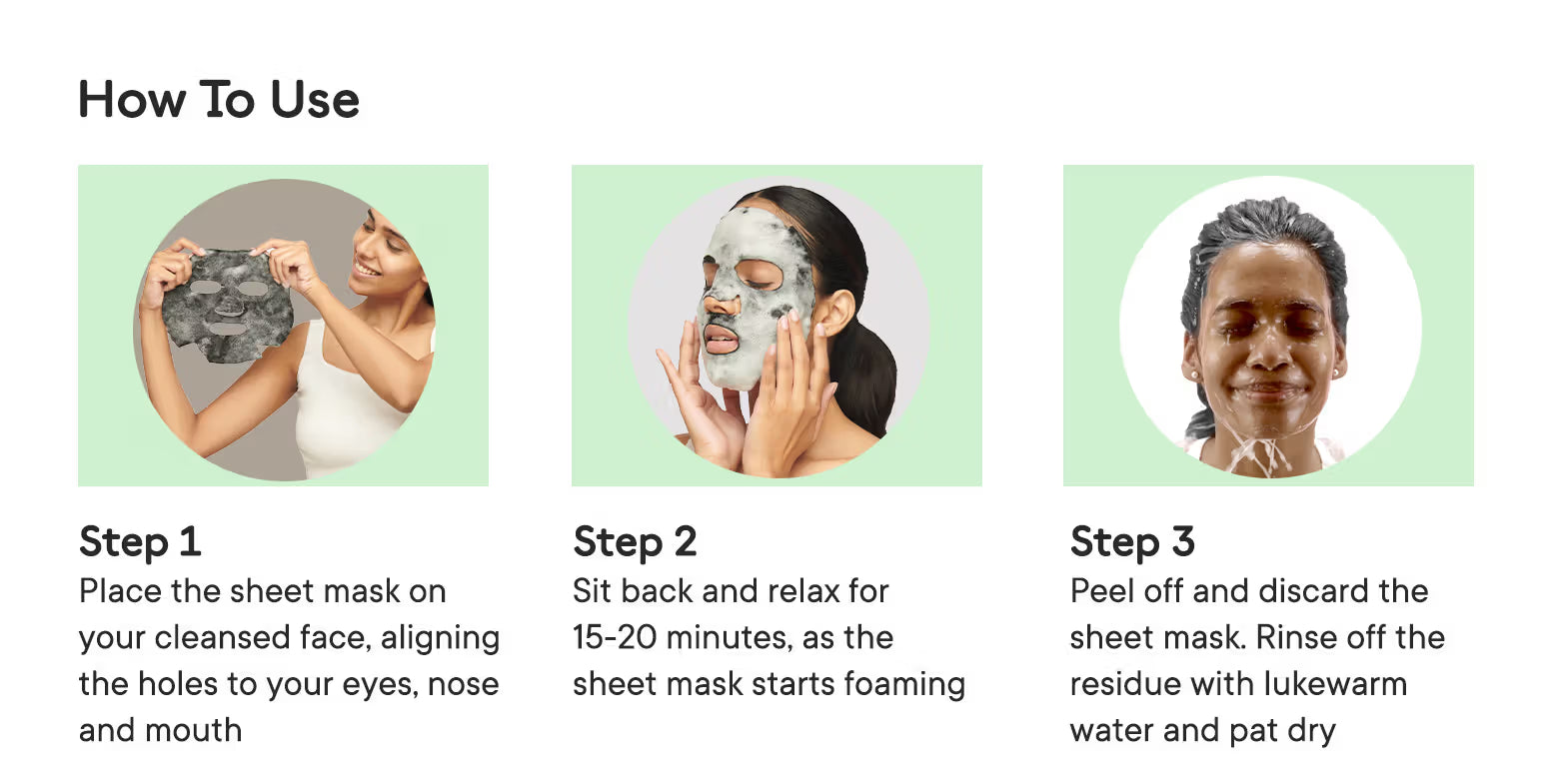 Quench Korean Bubble Sheet Mask with Matcha Green Tea