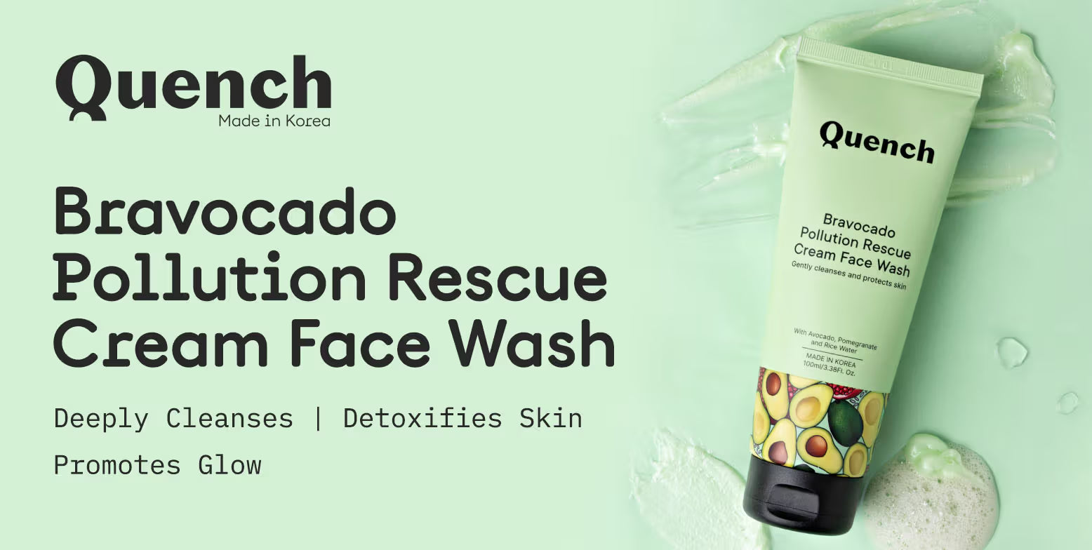 Pollution Rescue Cream Face Wash with Vitamin E & Avocado to Gently Exfoliate Skin