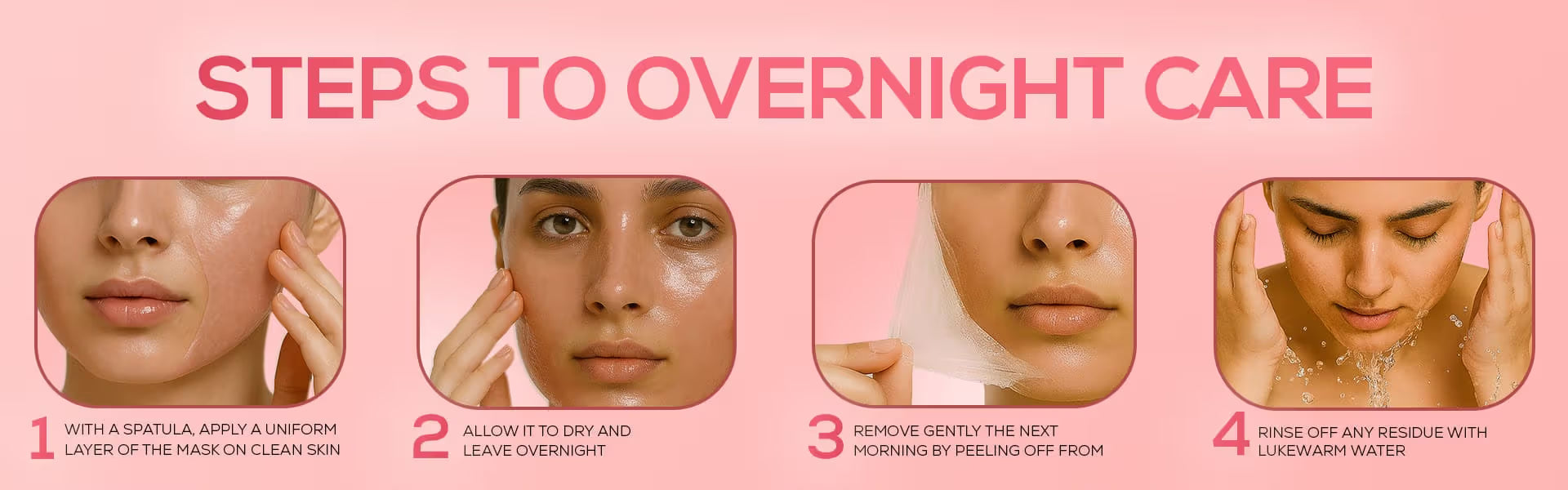 RENEE Pink Therapy Collagen Night Wrapping Face Mask For Young Skin, Hyaluronic Acid Infused