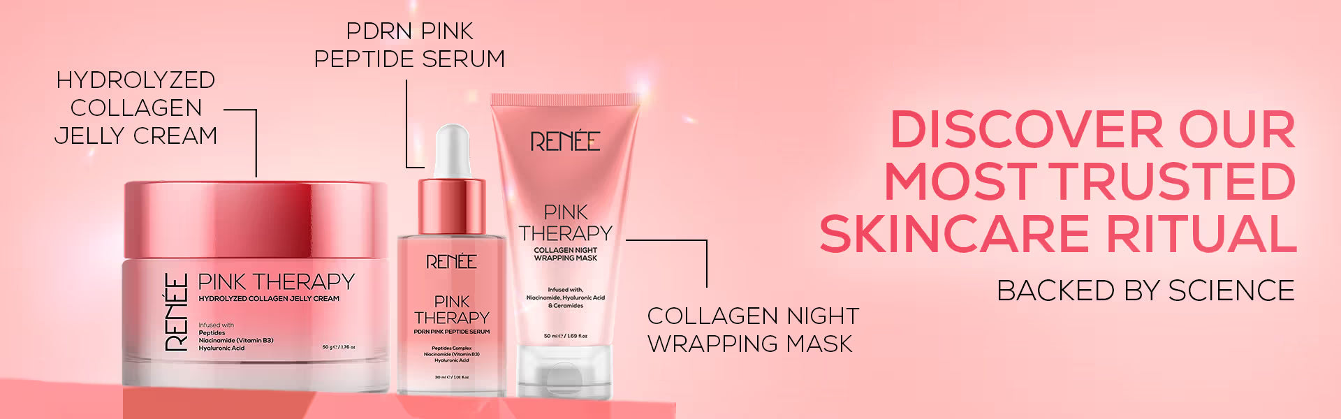 RENEE Pink Therapy Collagen Night Wrapping Face Mask For Young Skin, Hyaluronic Acid Infused