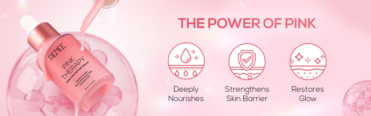 RENEE Pink Therapy PDRN Pink Peptide Serum For Radiant Skin, Hydrating, Hyaluronic Acid Infused