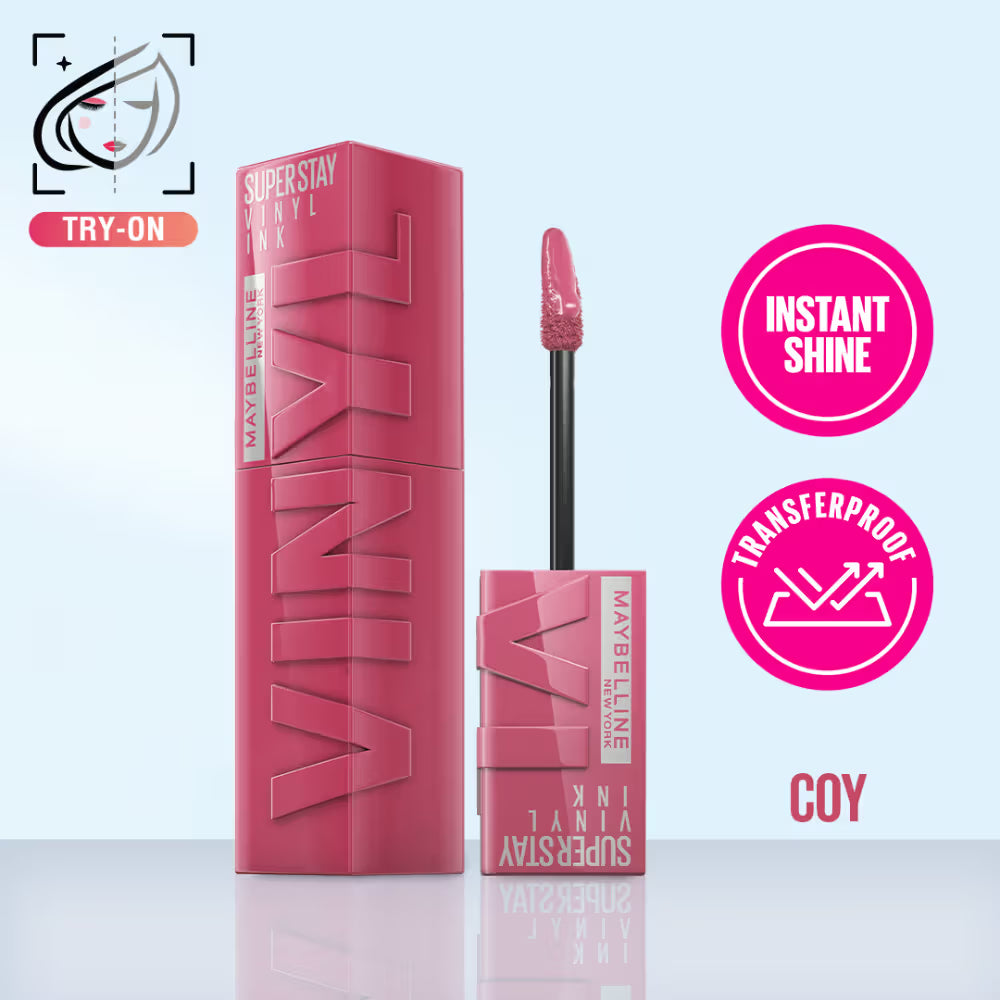 Maybelline New York Super Stay Vinyl Ink Liquid Lipstick, Instant Shine Lasts Up To 16H