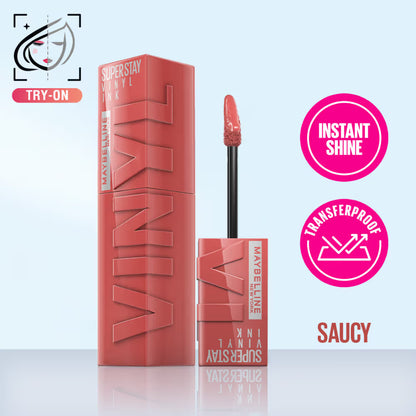 Maybelline New York Super Stay Vinyl Ink Liquid Lipstick, Instant Shine Lasts Up To 16H