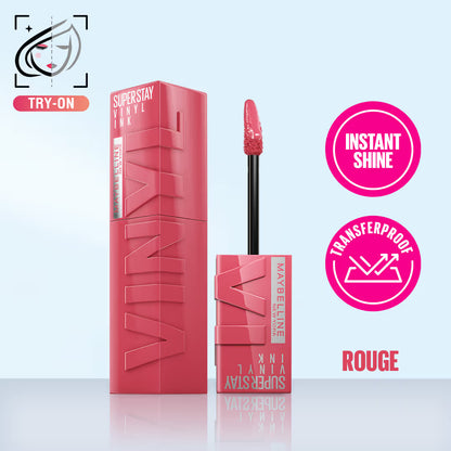 Maybelline New York Super Stay Vinyl Ink Liquid Lipstick, Instant Shine Lasts Up To 16H