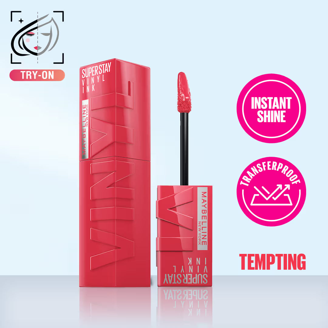Maybelline New York Super Stay Vinyl Ink Liquid Lipstick, Instant Shine Lasts Up To 16H