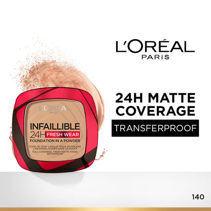 L'Oreal Paris Infallible 24H Fresh Wear Waterproof Powder Foundation