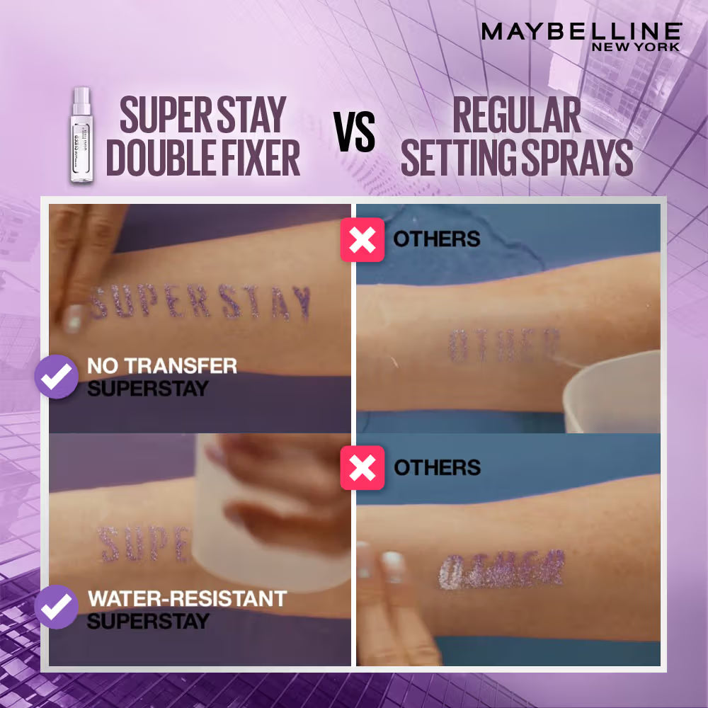 Maybelline New York Superstay Double Fixer, Double Fixing Polymers For 2X Longwear + 24H Hydration