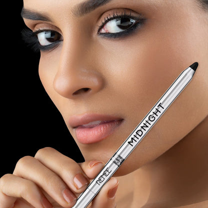 Renee Cosmetics Midnight Kohl Pencil, Waterproof, Smudge-proof, All-Day Kajal with Sharpener