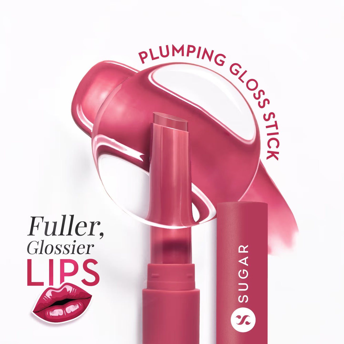 SUGAR Glide Peptide Plumping Lip Gloss Stick