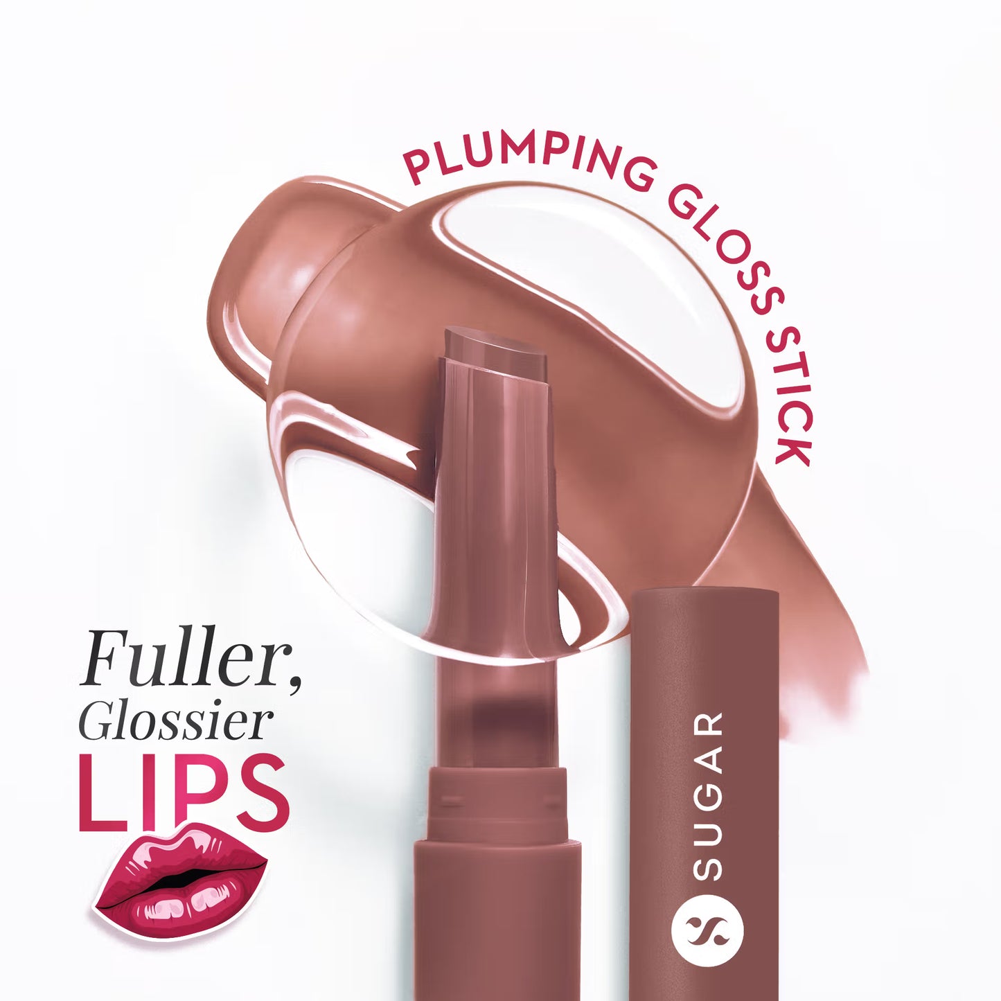 SUGAR Glide Peptide Plumping Lip Gloss Stick