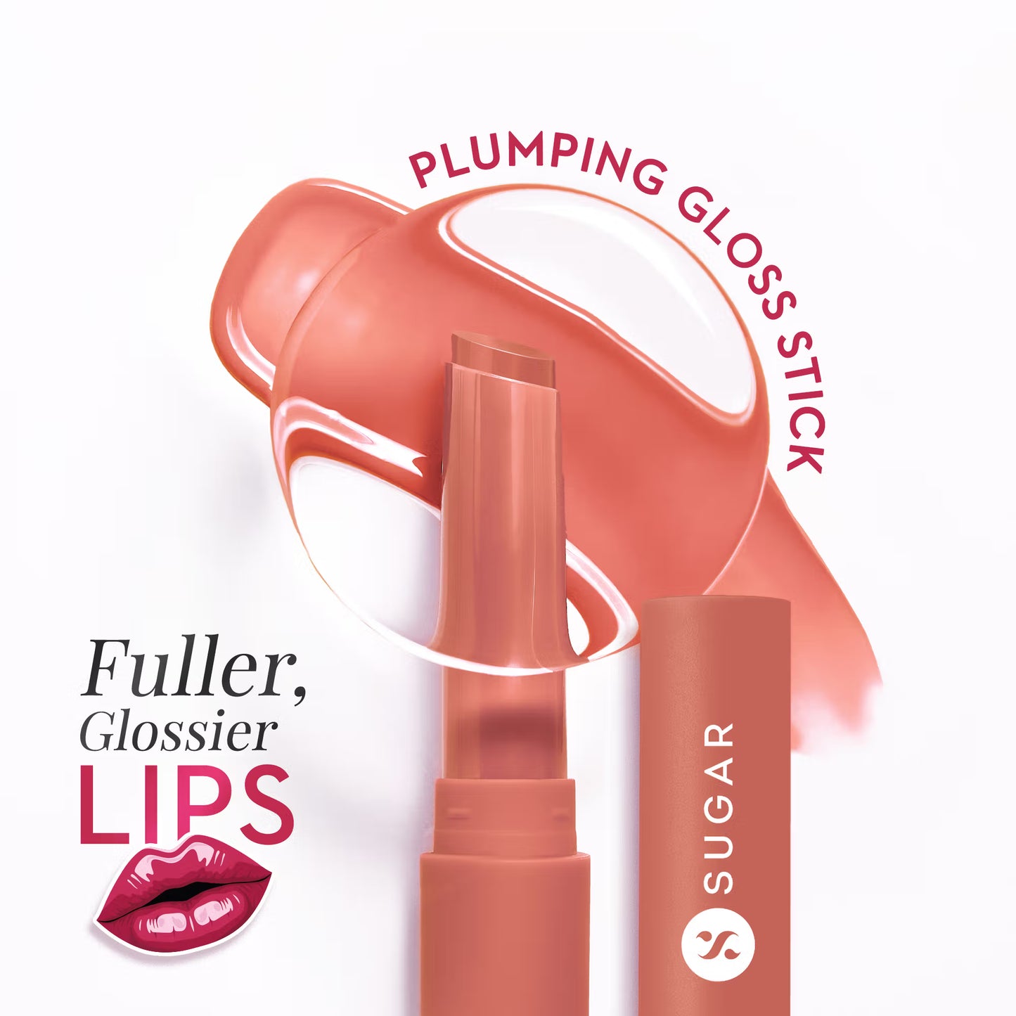 SUGAR Glide Peptide Plumping Lip Gloss Stick