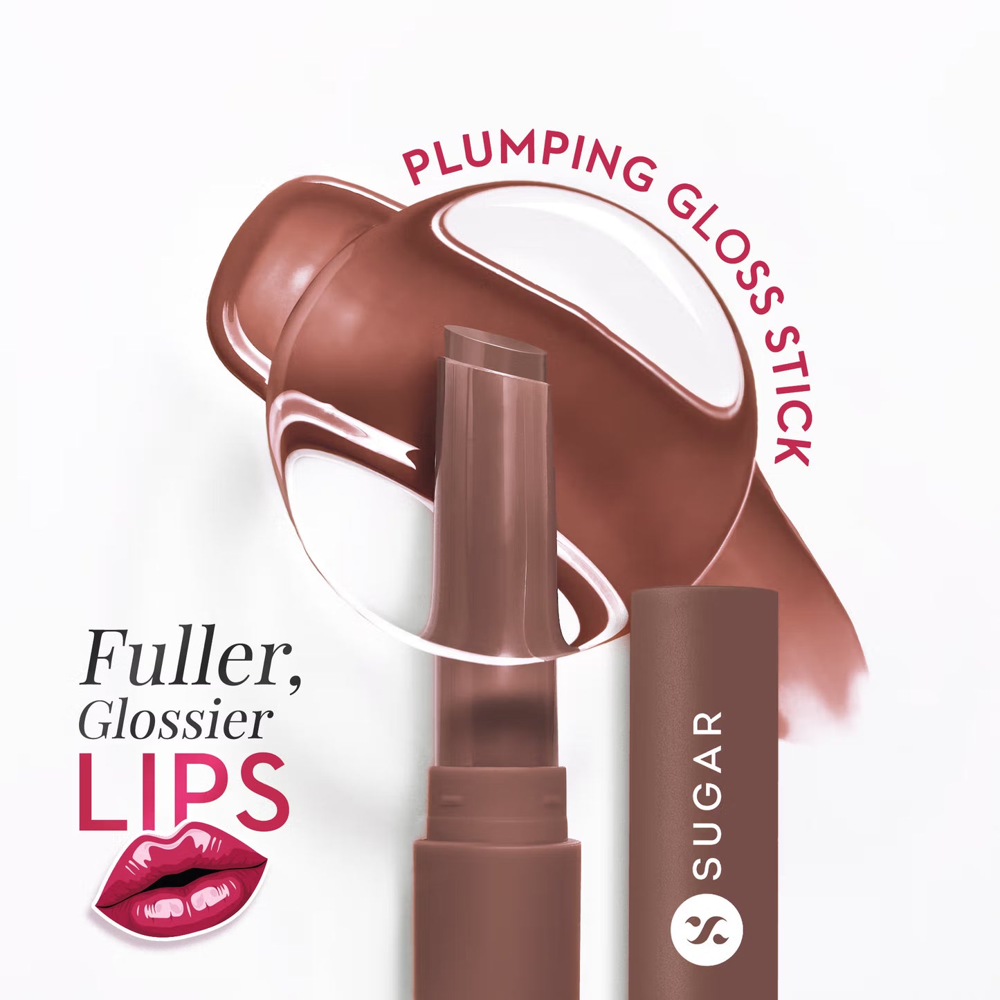 SUGAR Glide Peptide Plumping Lip Gloss Stick