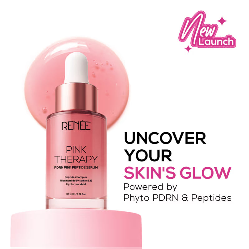 RENEE Pink Therapy PDRN Pink Peptide Serum For Radiant Skin, Hydrating, Hyaluronic Acid Infused