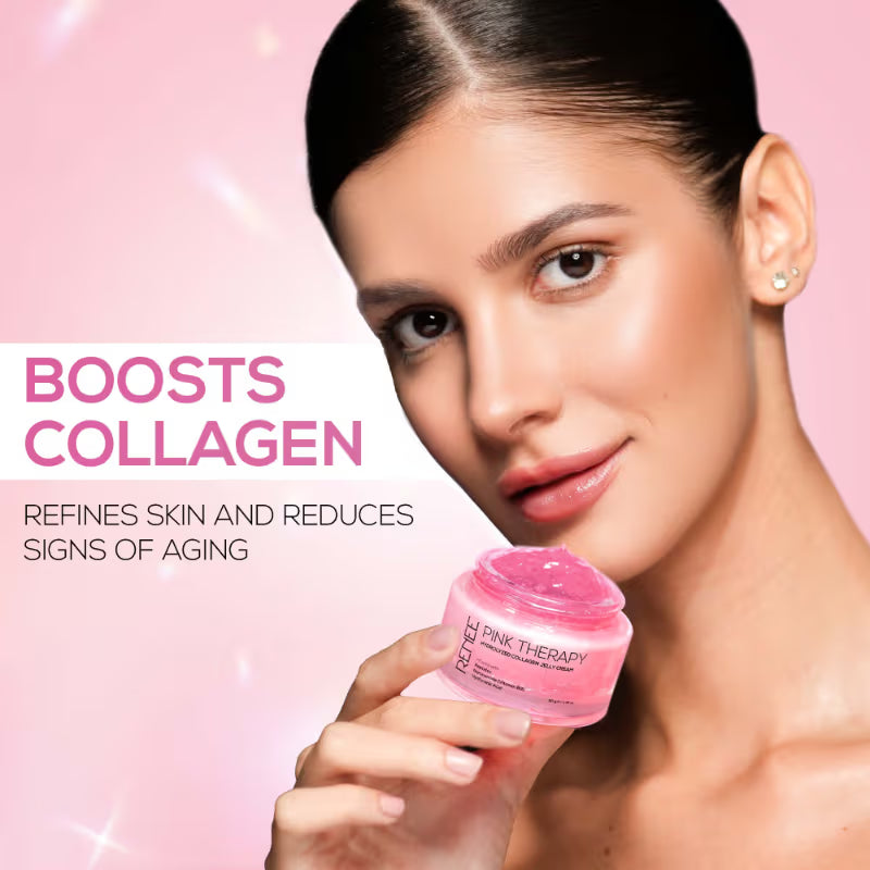 RENEE Pink Therapy Hydrolyzed Collagen Overnight Sleeping Jelly Mask for Antiaging & Hydrated Skin