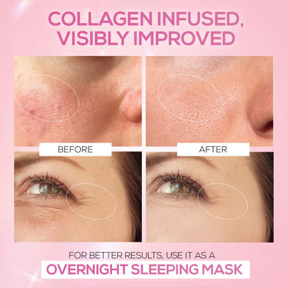 RENEE Pink Therapy Hydrolyzed Collagen Overnight Sleeping Jelly Mask for Antiaging & Hydrated Skin