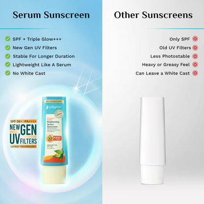 Pilgrim 5% Vitamin C Complex Brightening Serum Sunscreen SPF50+PA++++ In-Vivo tested