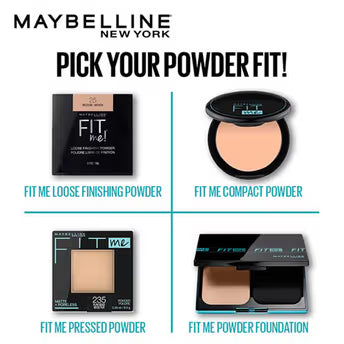 Maybelline New York Fit Me Matte + Poreless Pressed Powder, Lightweight