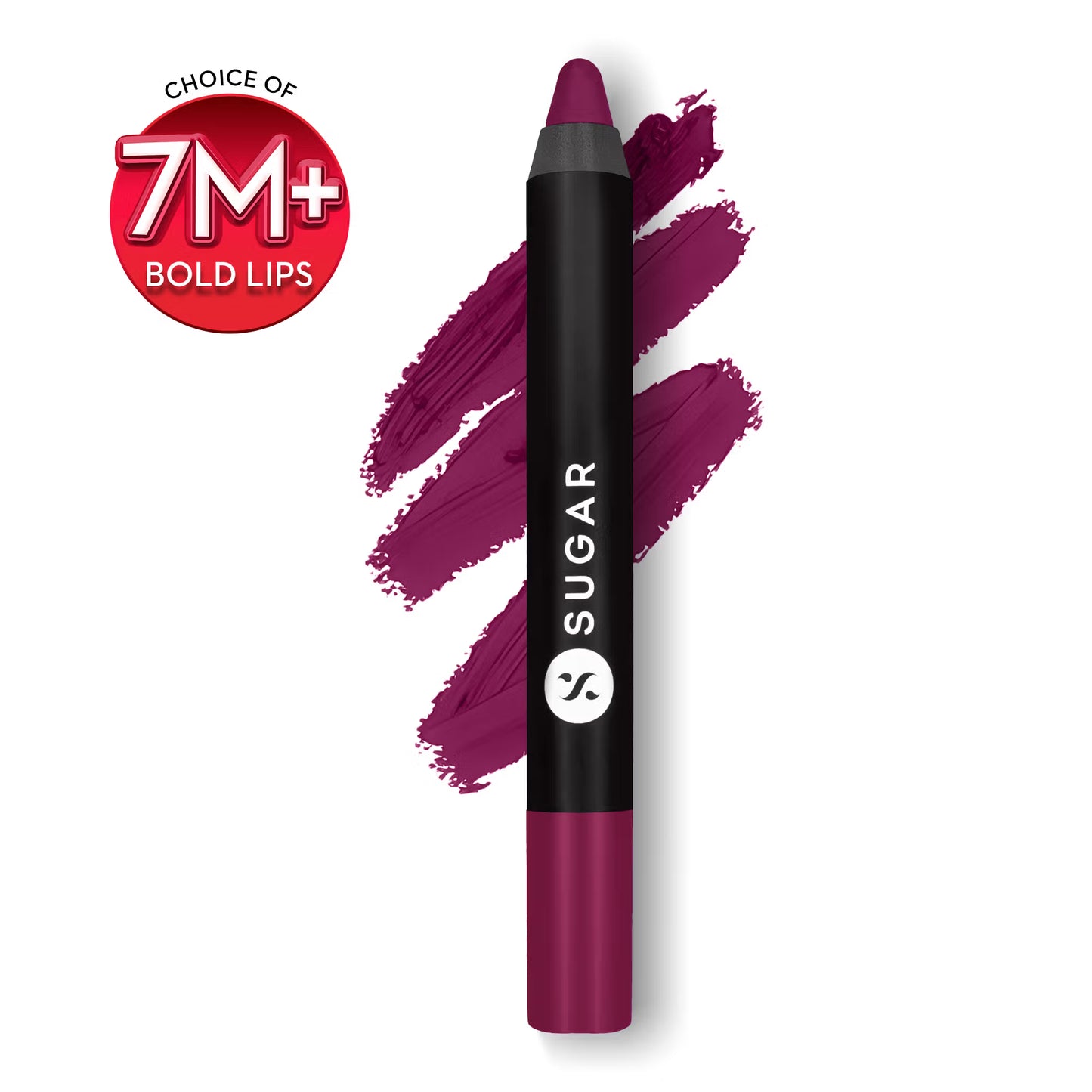 SUGAR Matte As Hell Crayon Lipstick With Free Sharpener,Lasts Up To 8+ Hours