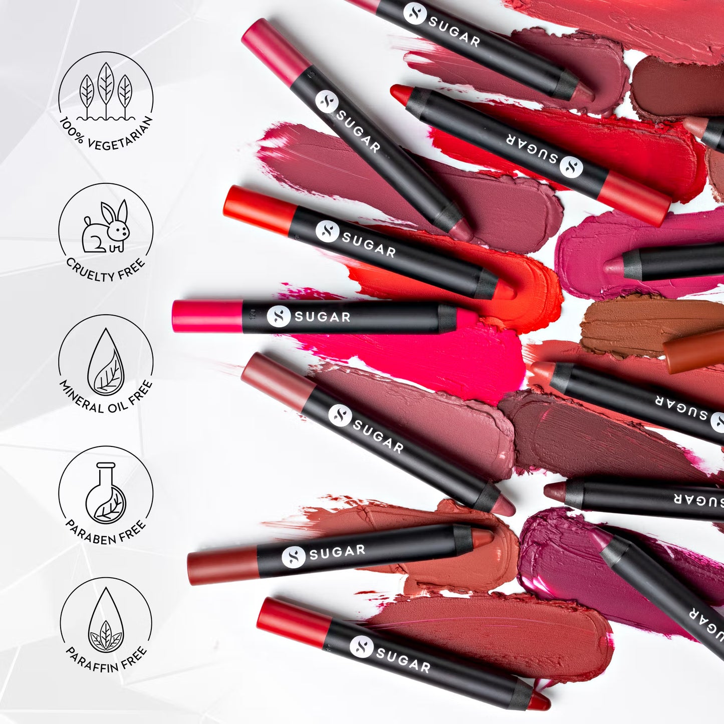 SUGAR Matte As Hell Crayon Lipstick With Free Sharpener,Lasts Up To 8+ Hours