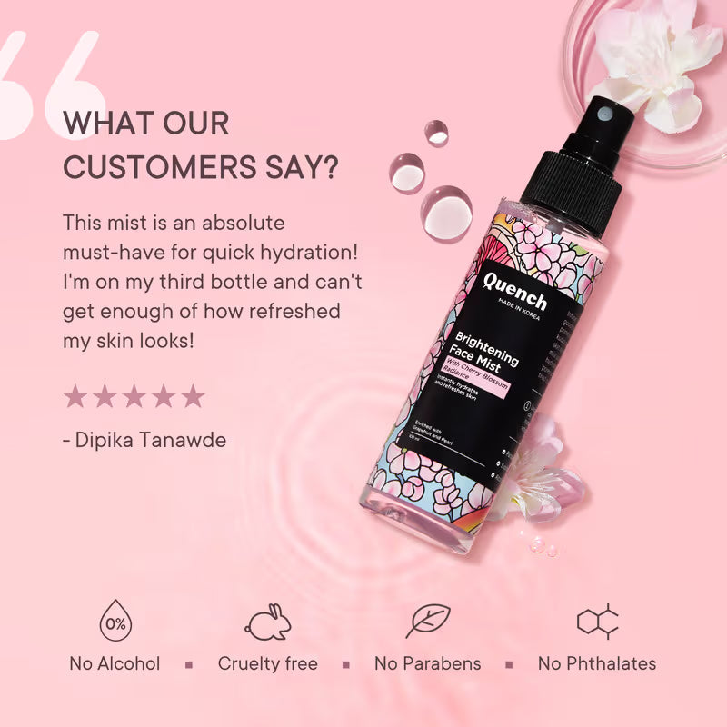 Brightening Face Mist for Glowing Skin Floral Scent