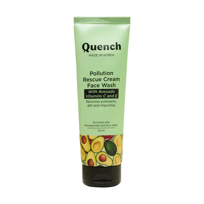 Pollution Rescue Cream Face Wash with Vitamin E & Avocado to Gently Exfoliate Skin