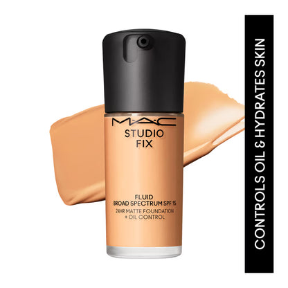 M.A.C Studio Fix Fluid SPF 15 Soft Matte Foundation With Hyaluronic Acid - C40