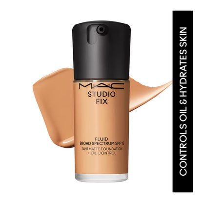 M.A.C Studio Fix Fluid SPF 15 Soft Matte Foundation With Hyaluronic Acid - C40