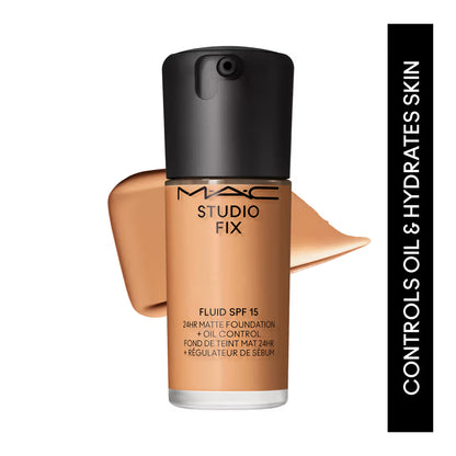 M.A.C Studio Fix Fluid SPF 15 Soft Matte Foundation With Hyaluronic Acid - C40