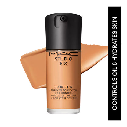 M.A.C Studio Fix Fluid SPF 15 Soft Matte Foundation With Hyaluronic Acid - C40