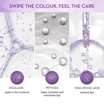 SUGAR Glide Peptide Serum Lipstick with Vitamin E |1 Swipe Full Coverage