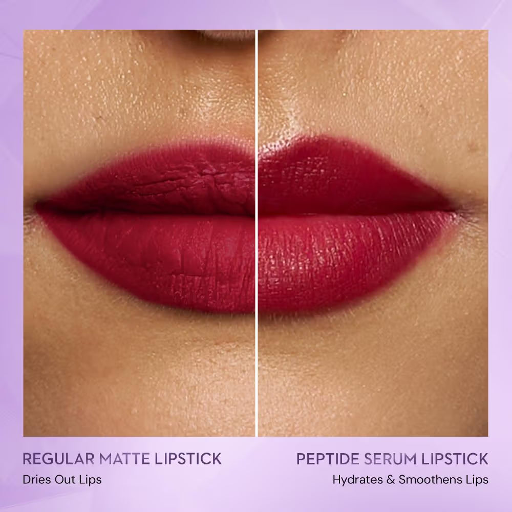 SUGAR Glide Peptide Serum Lipstick with Vitamin E |1 Swipe Full Coverage
