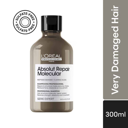 L'Oreal Professional Absolut Repair Molecular Sulfate-Free Deep Repair Shampoo for Very Damaged Hair