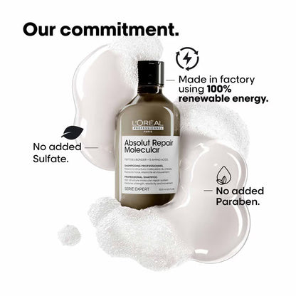 L'Oreal Professional Absolut Repair Molecular Sulfate-Free Deep Repair Shampoo for Very Damaged Hair