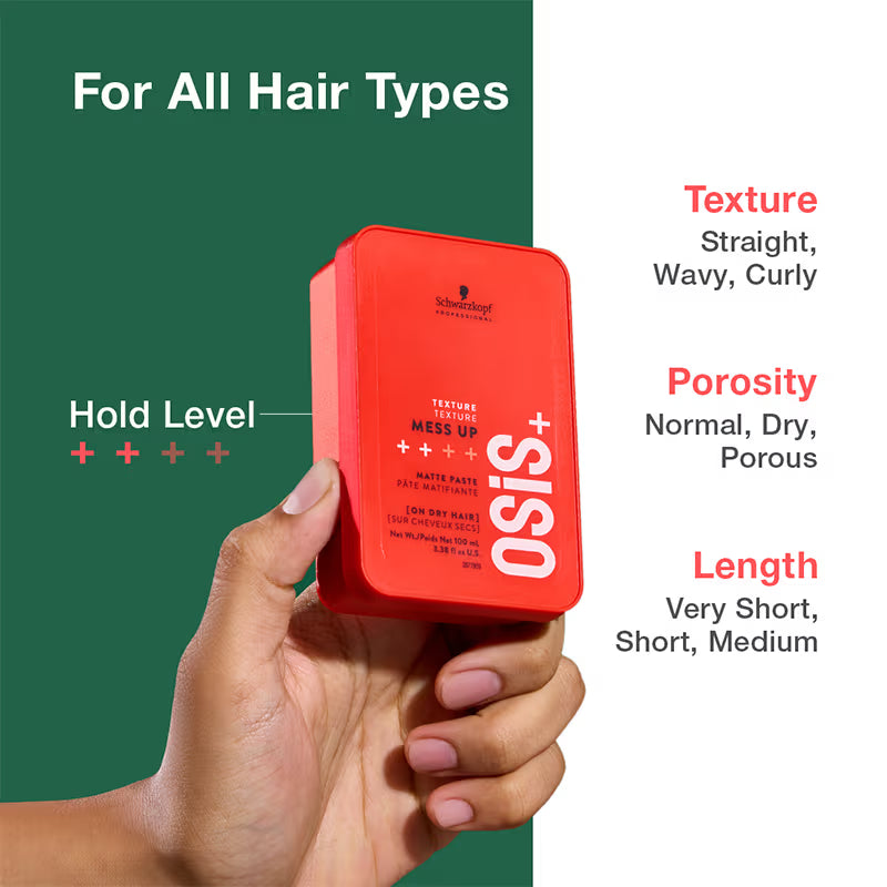 Schwarzkopf Professional OSiS+ Mess Up Hair Styling Matte Paste