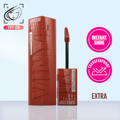 Maybelline New York Super Stay Vinyl Ink Liquid Lipstick, Instant Shine Lasts Up To 16H