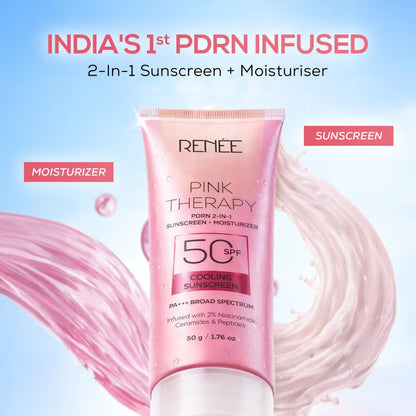 RENEE Pink Therapy PDRN 2-In-1 Sunscreen + Moisturizer In-Vivo Tested SPF 50 PA+++